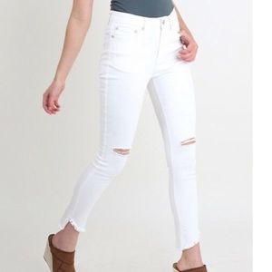 UMGEE Distressed Stretch Skinny Slit Knee Jeans 28